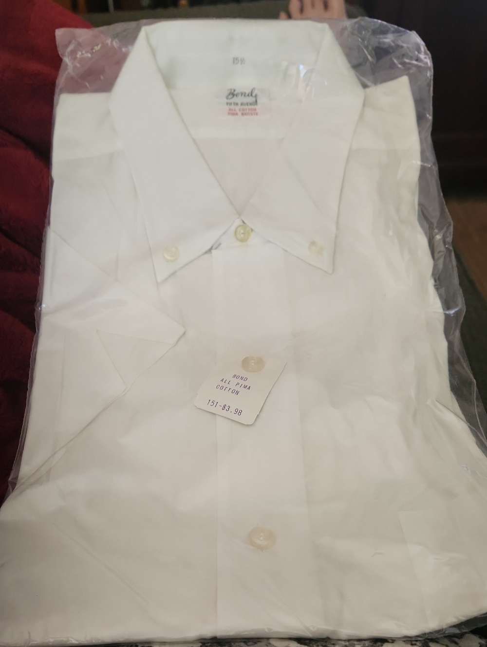 Bonds White Short-Sleeve Men’s Cotton Dress Shirt